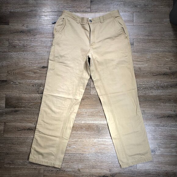 Columbia Pants Mens 34x32 ROC Rugged Outdoor Chino Hiking Utility Khaki Sand - Picture 1 of 8